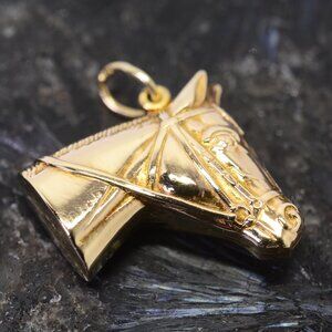 10KT Horse Head Pendant